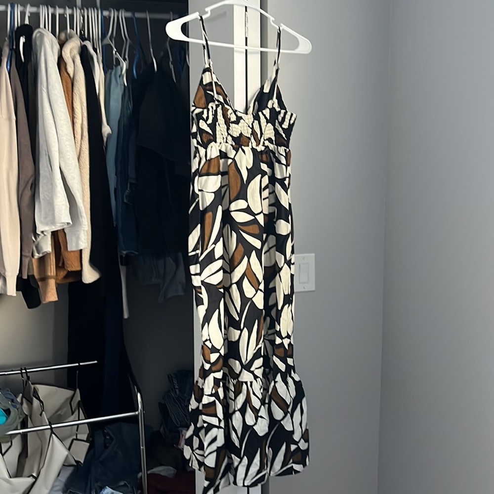 Tabitha Brown x Target Black & Brown Pattern Dress, NWT - Picture 9 of 10